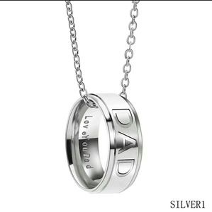 Father's Day Dad Necklace with Ring attached